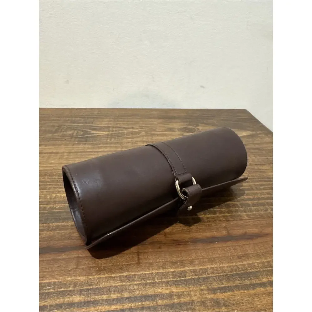 Bill Amberg Leather Travel Watch Roll Brown Handmade Fashion Accessories